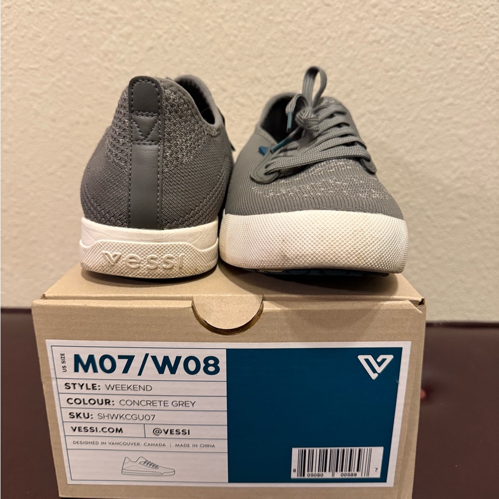 Vessi Women's Weekend Sneakers in Concrete Grey